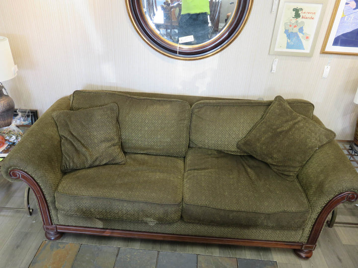 Bernhardt Dark Olive Sofa