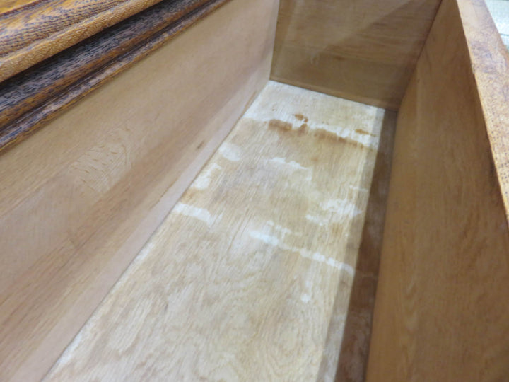 Carved Oak Vertical Cabinet