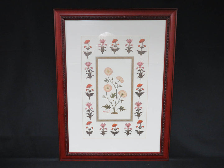 Botanical Print with Floral Border