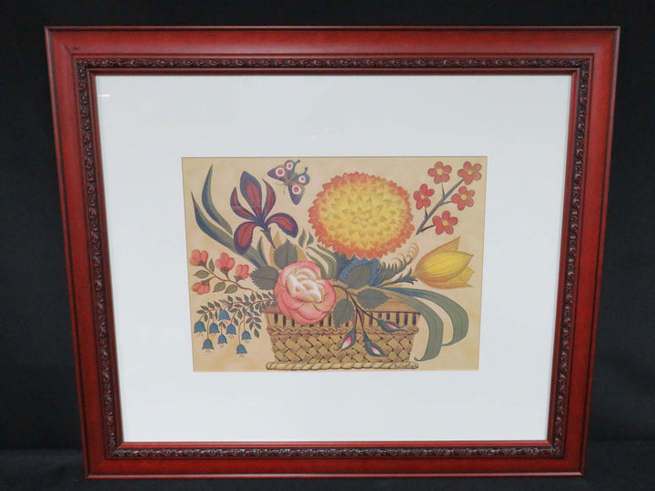 Americana Basket of Flowers Print