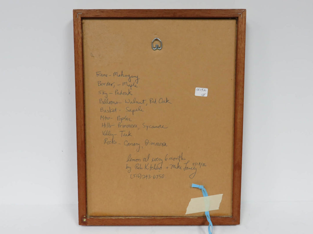 Marquetry Hot Air Balloon Artwork