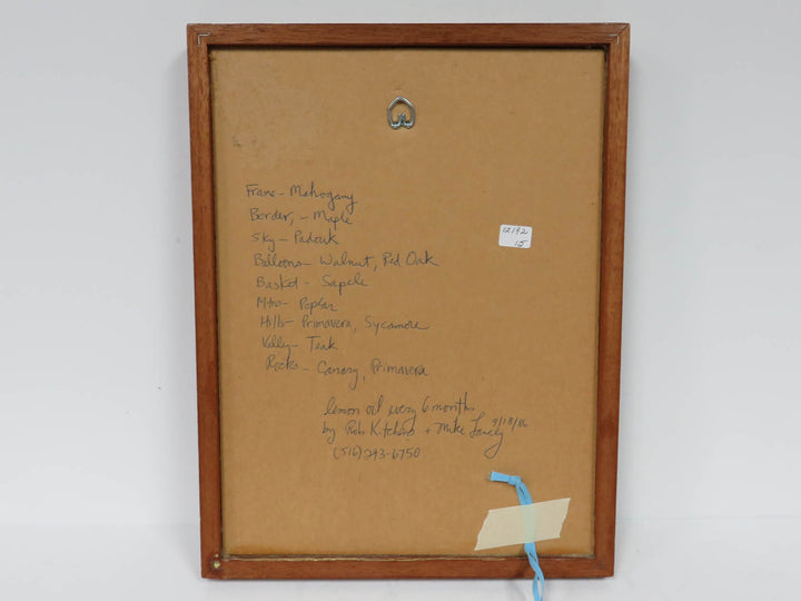 Marquetry Hot Air Balloon Artwork