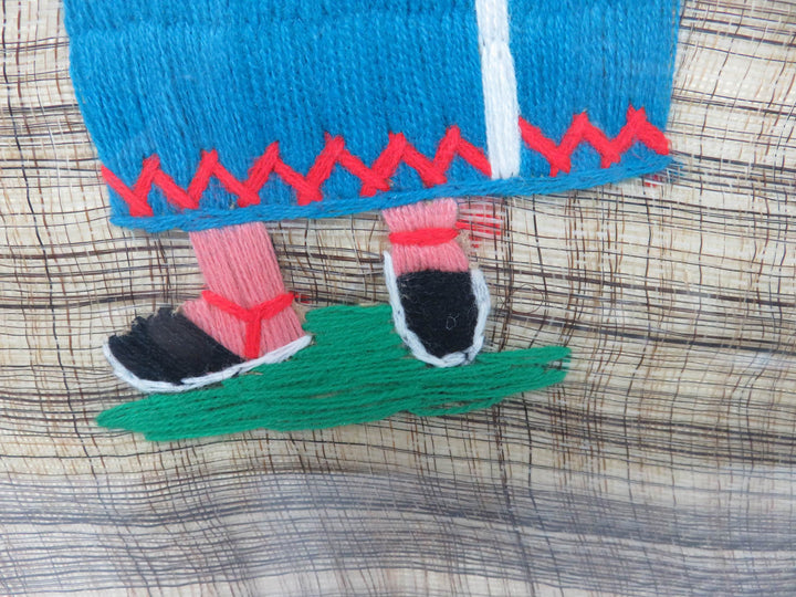 Peruvian Yarn and Horsehair Artwork