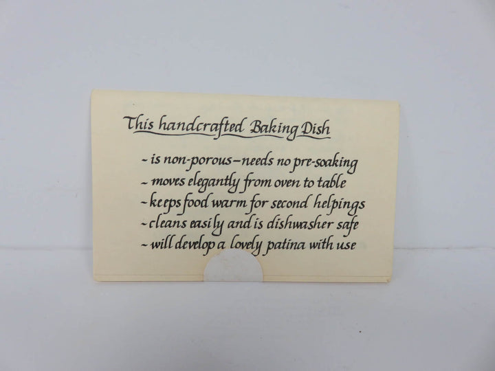 Covered Stoneware Baking Dish