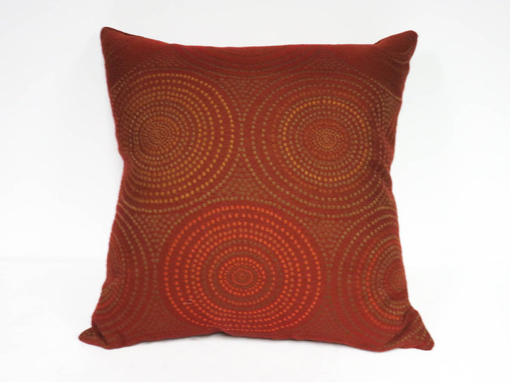 Rust Pillow with Circles