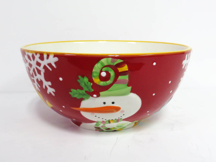 Pier 1 Snowman Serving Bowl