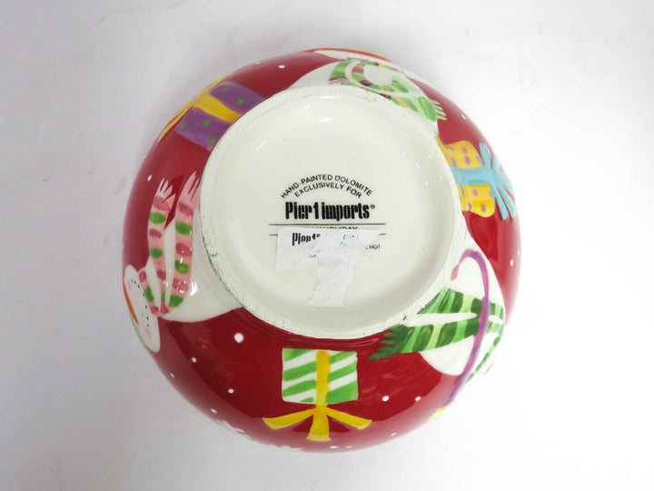 Pier 1 Snowman Serving Bowl