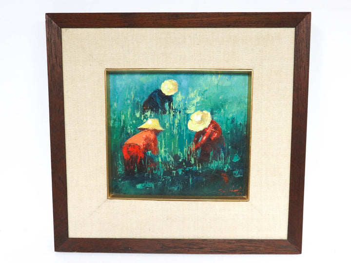 Original Oil Painting of Farm Workers