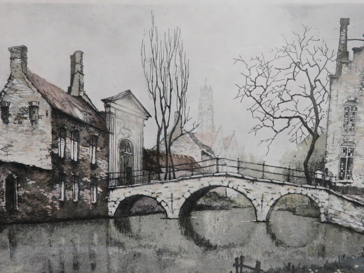 European Stone Bridge Scene