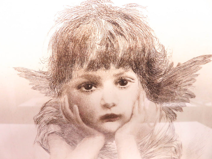 Antique "Cupid in Trouble" Print