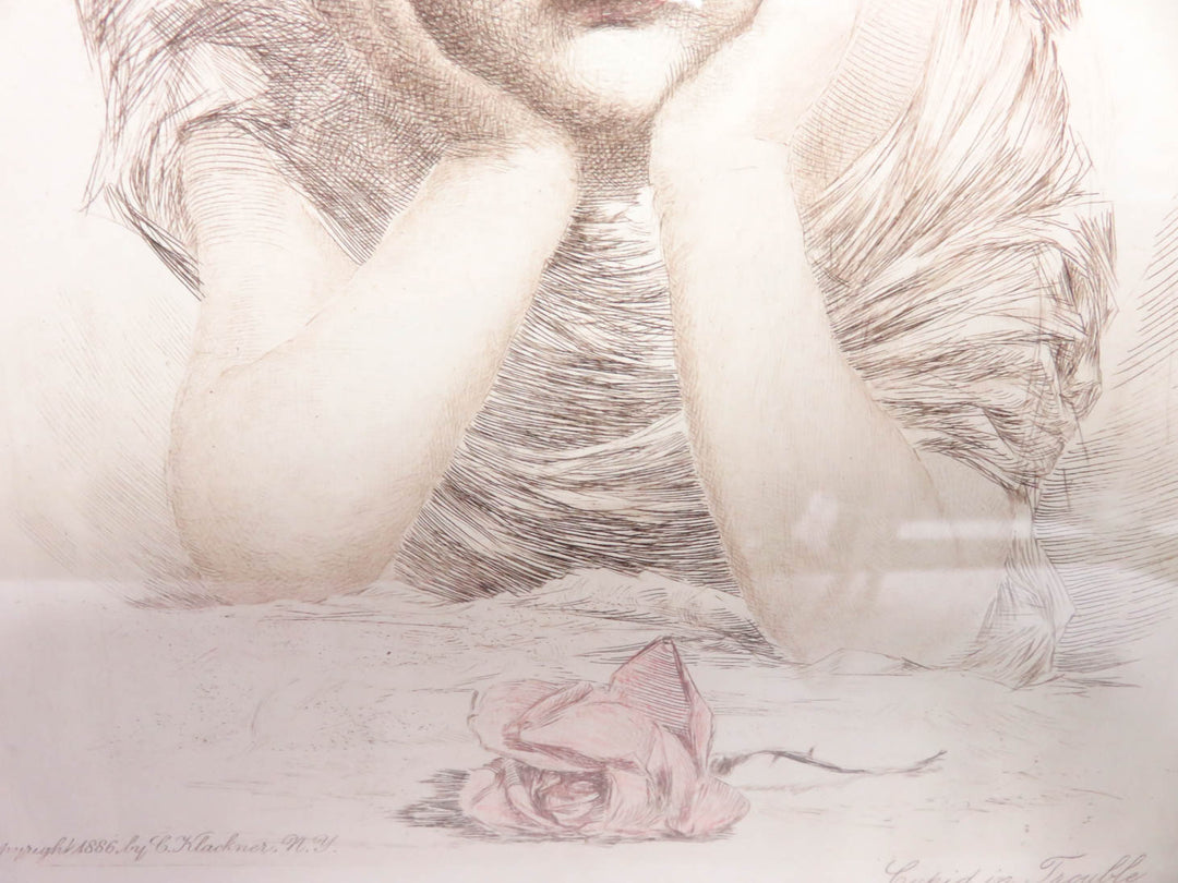 Antique "Cupid in Trouble" Print