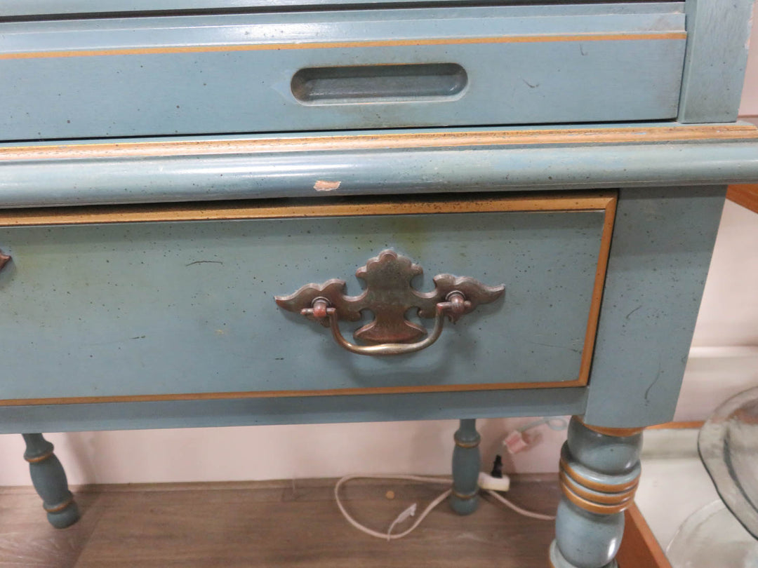 Jasper Cabinet Teal Roll-Top Desk