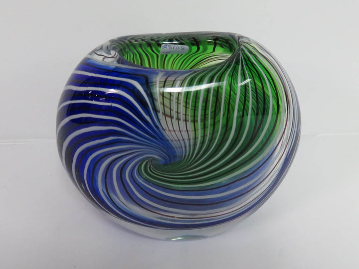 Swirled Art Glass Vase