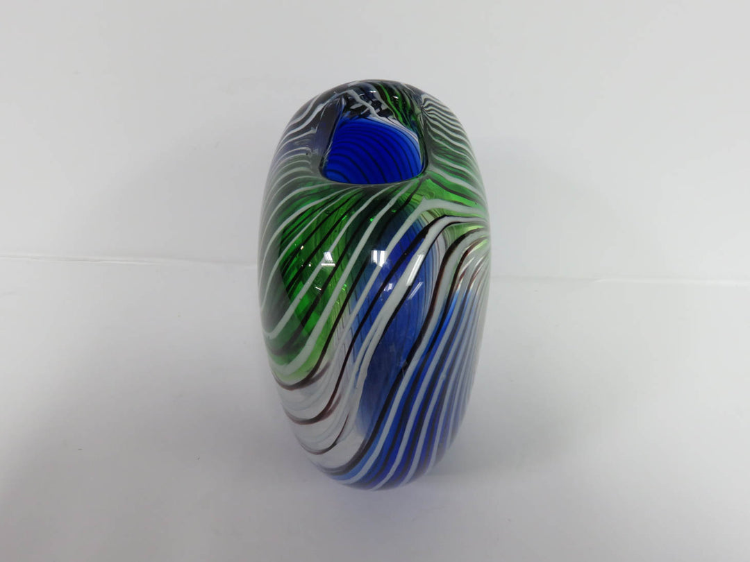 Swirled Art Glass Vase