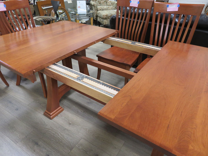 Mission Style Dining Table & Six Chairs