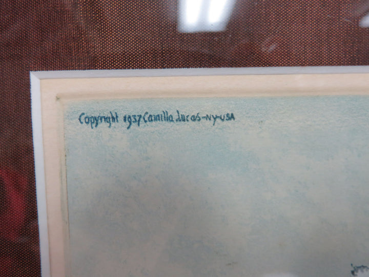 "Le Manoir" Signed Etching