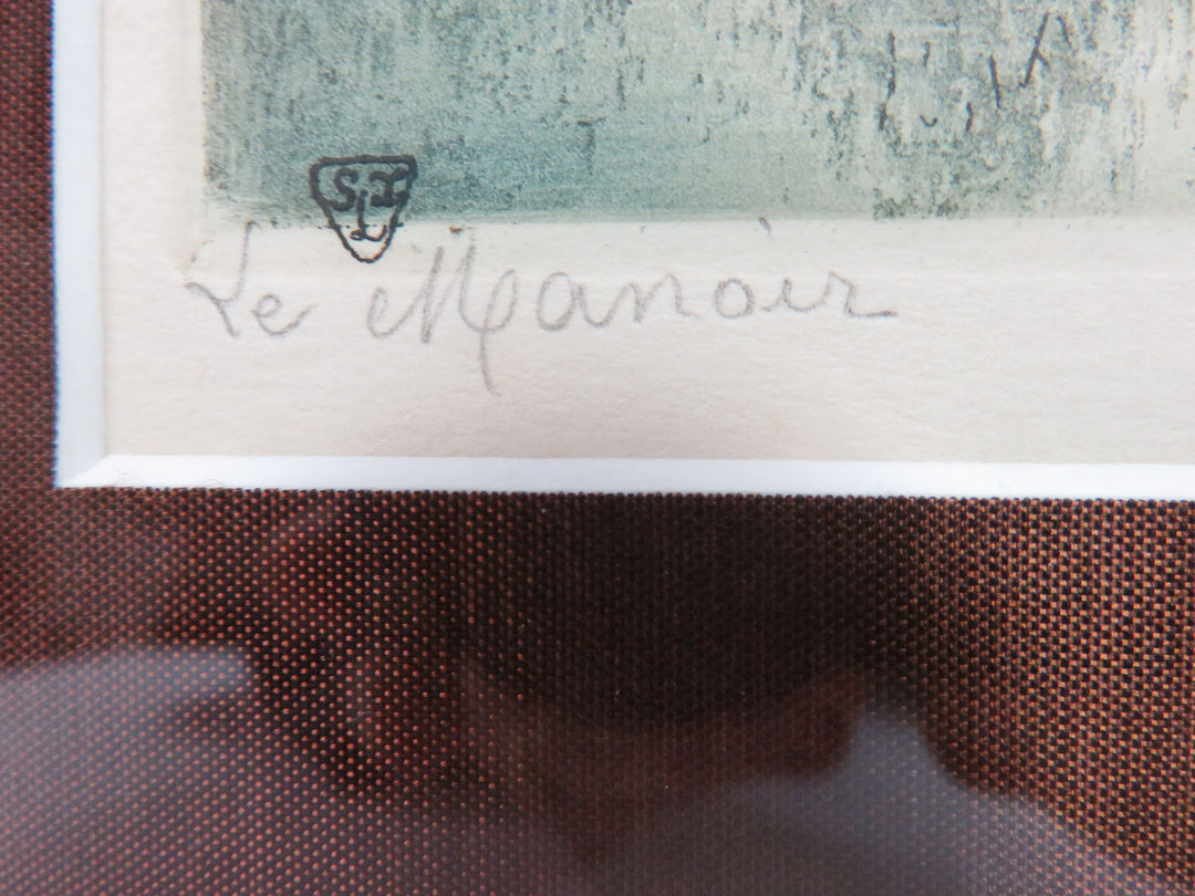 "Le Manoir" Signed Etching