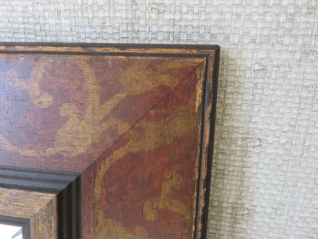 Distressed Framed Beveled Mirror