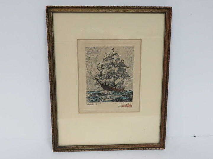 Tall Ship Print by Ron Hardy