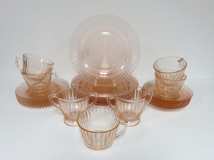 MacBeth-Evans Pink Glass Dish Set