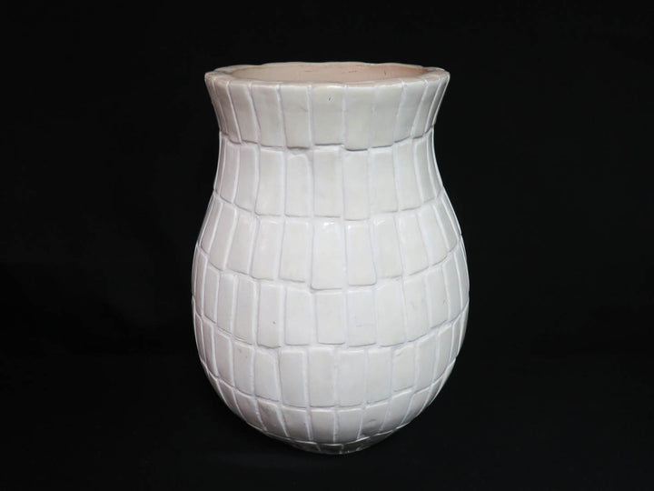 Textured Cream Vase