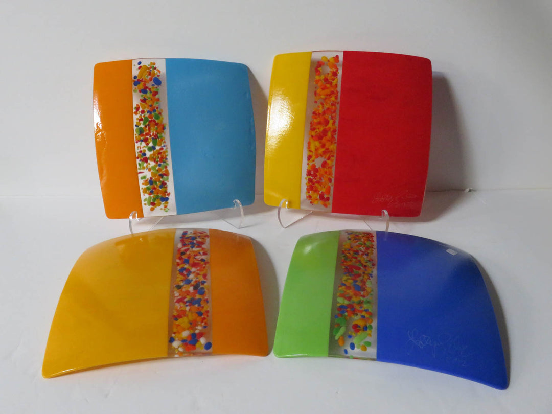 Larry Pile Art Glass Plates