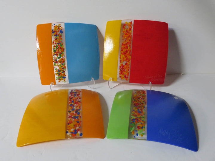 Larry Pile Art Glass Plates