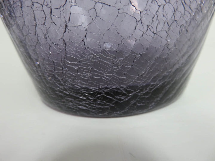 Amethyst Crackled Glass Vase
