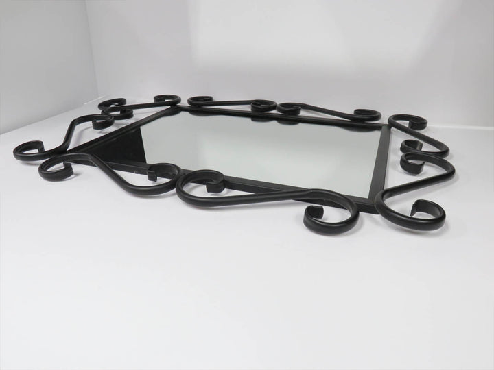 Black Scroll Frame Mirror
