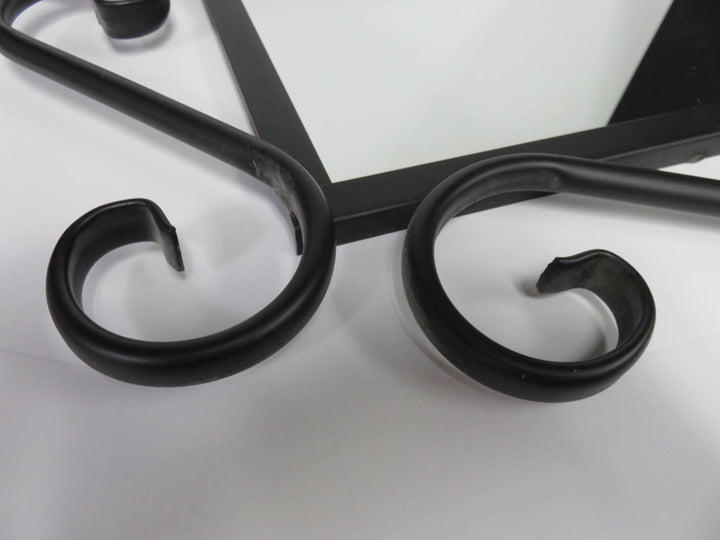 Black Scroll Frame Mirror
