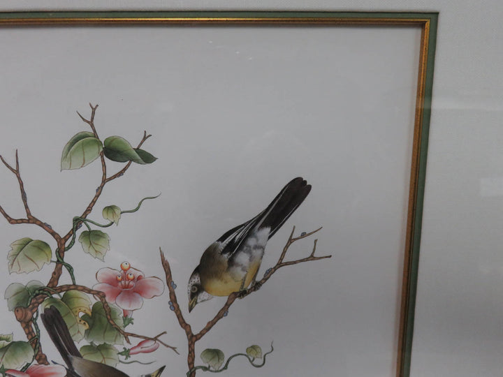 Signed Bird Print in Gold Frame