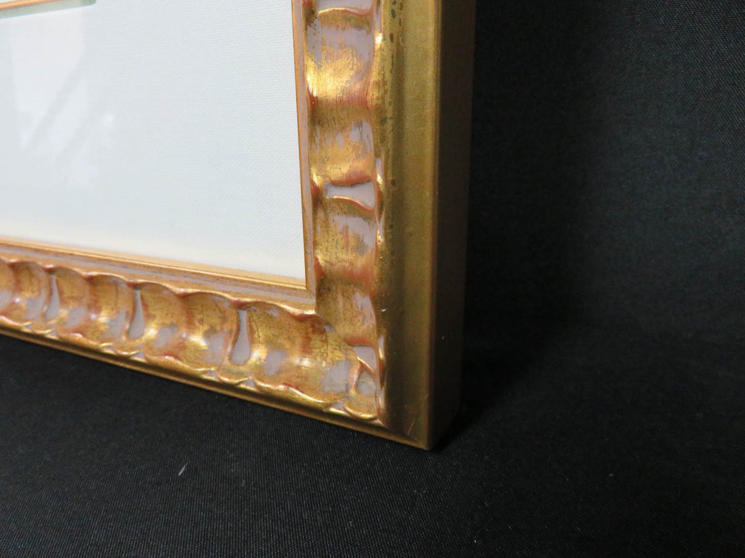 Signed Bird Print in Gold Frame