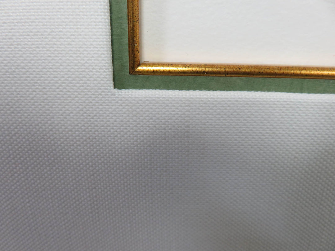 Signed Bird Print in Gold Frame