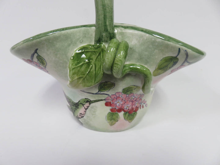 Ceramic Floral Basket