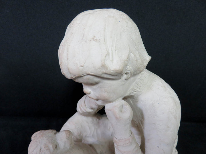 Dee Crowley Boy and Dog Sculpture