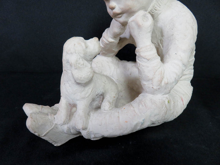 Dee Crowley Boy and Dog Sculpture