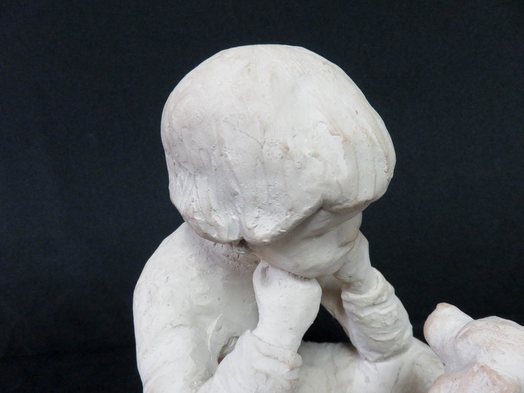 Dee Crowley Boy and Dog Sculpture