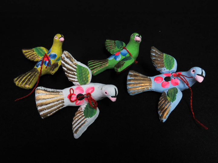 Folk Art Bird Ornaments