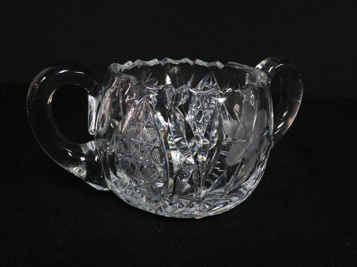 Cutglass Sugar Bowl with Handles