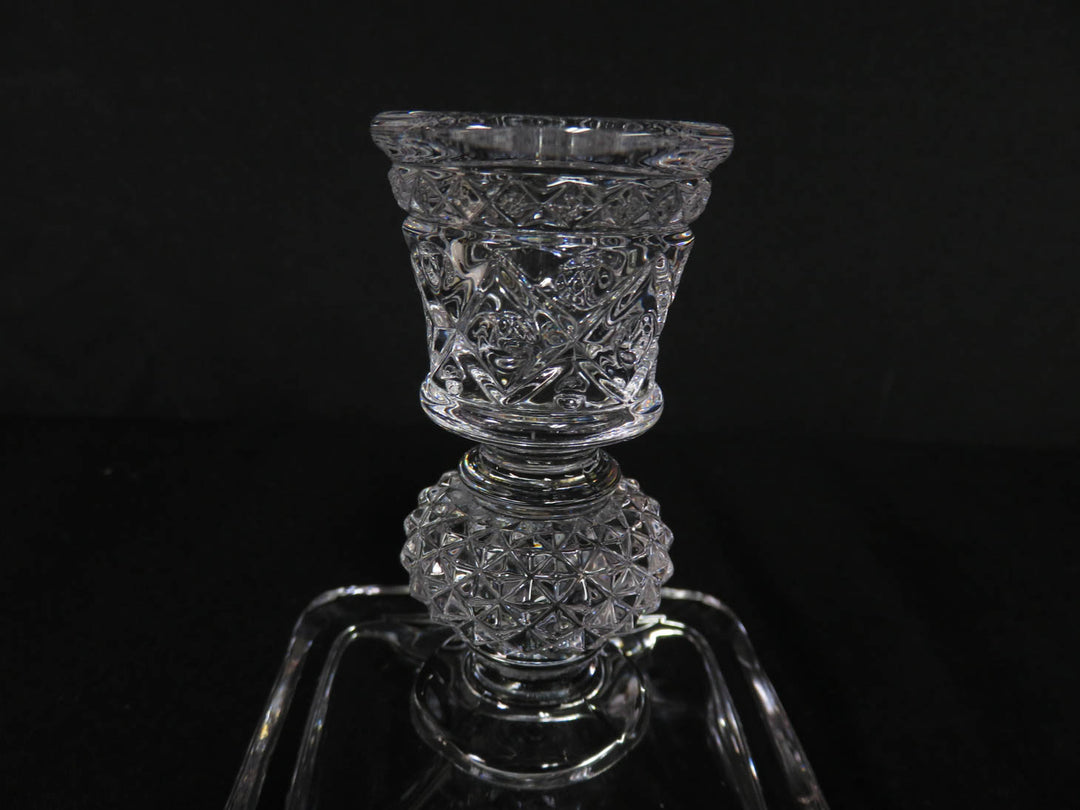 Cut Glass Square Candleholders