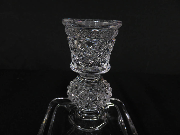 Cut Glass Square Candleholders