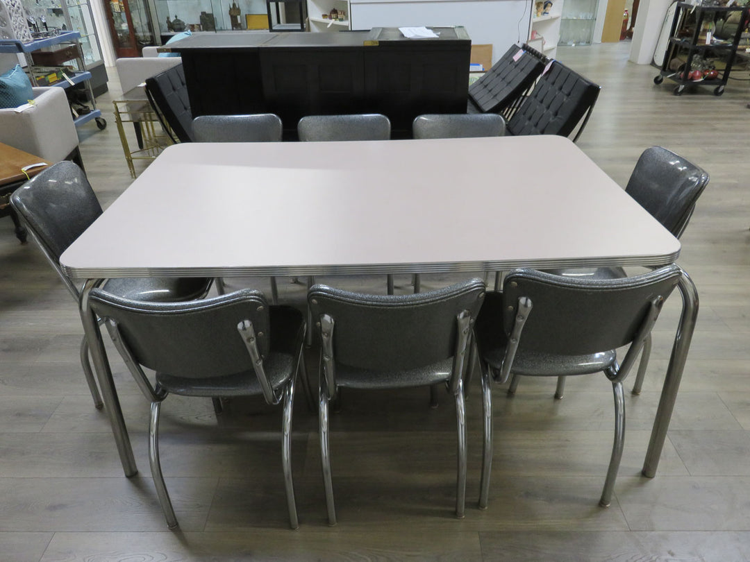 Retro Diner Table & Eight Chairs