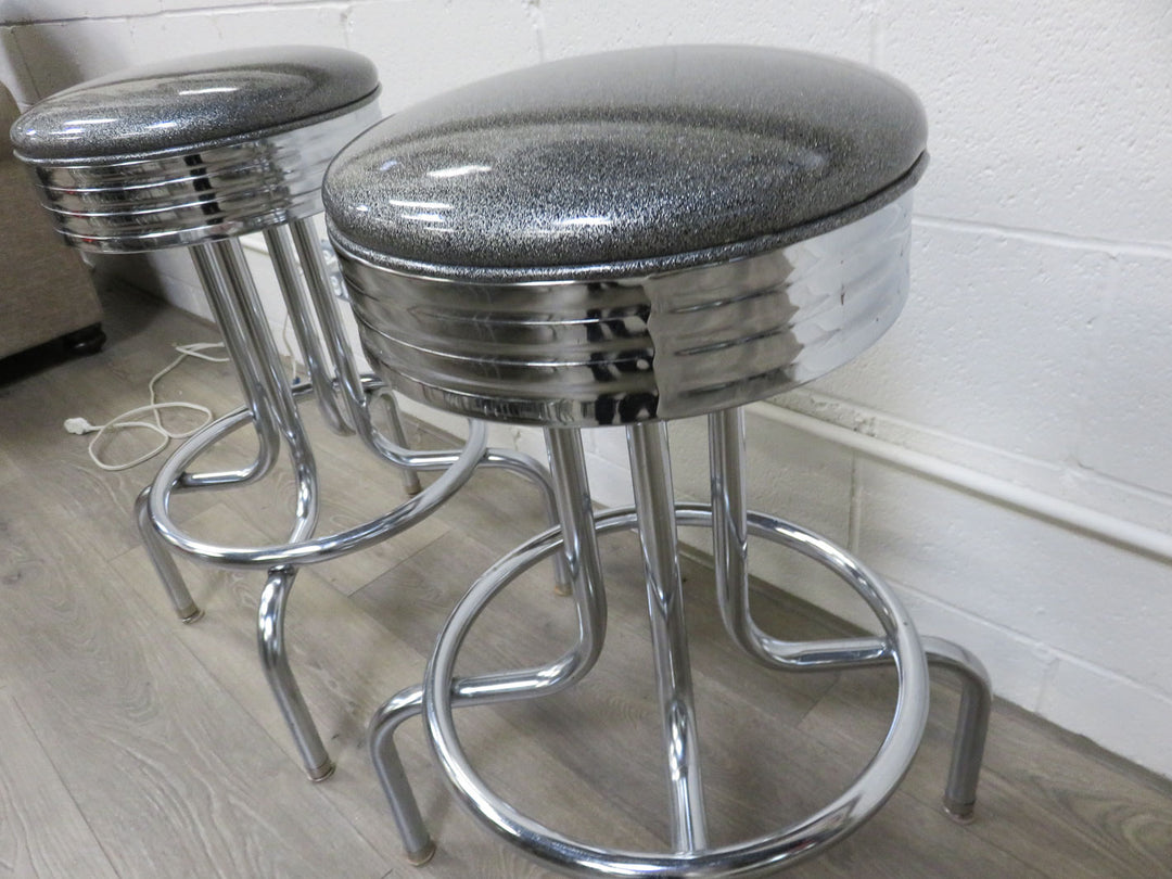 Pair of Retro Diner Counter Stools