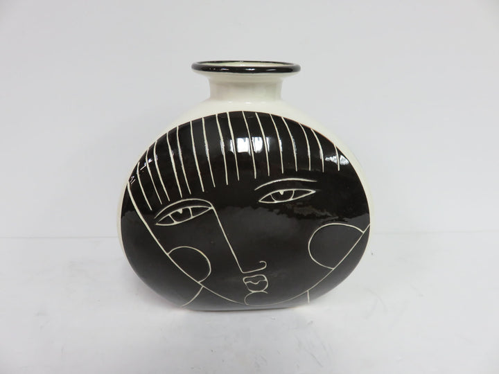 Hand Painted Triangular Vase