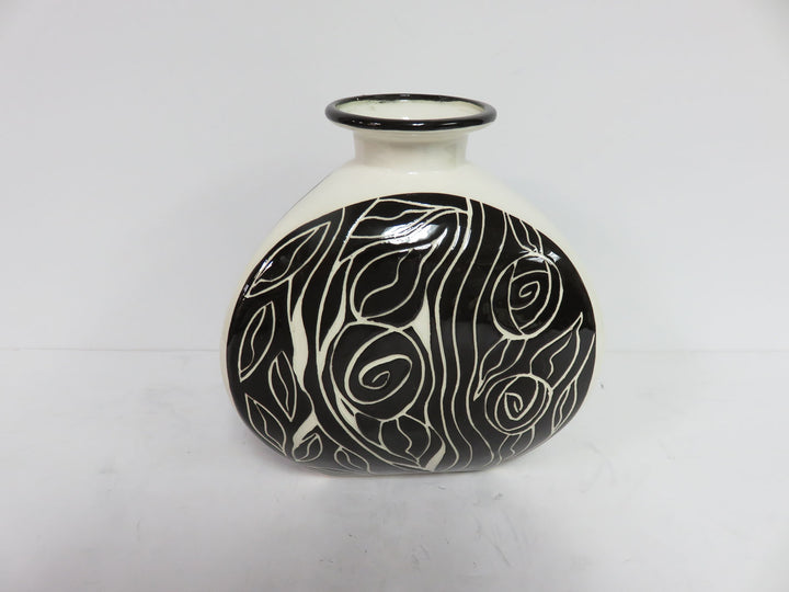 Hand Painted Triangular Vase