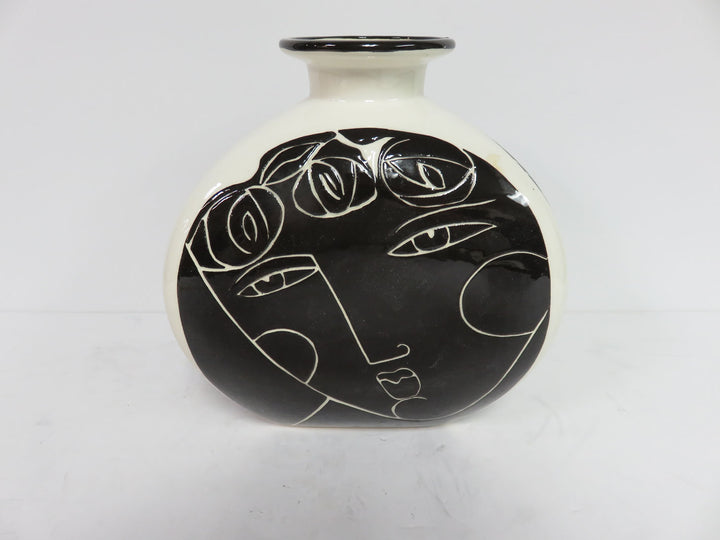 Hand Painted Triangular Vase