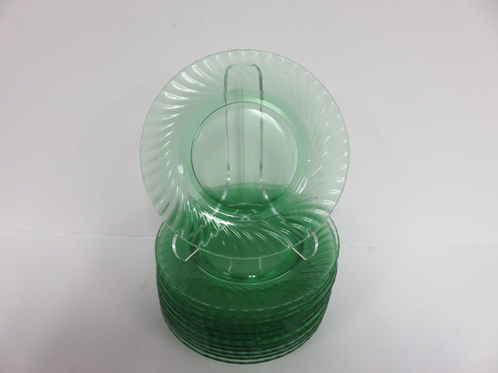 Green Tinted Glass Plates