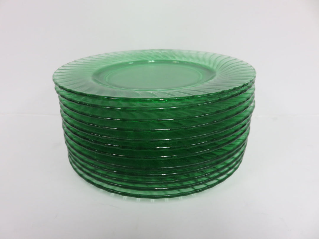 Green Tinted Glass Plates