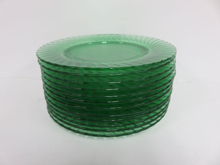 Green Tinted Glass Plates