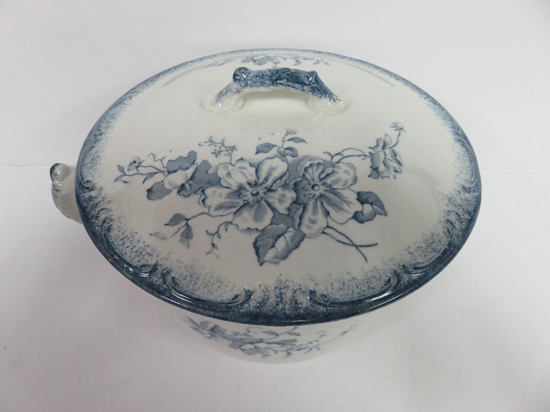 Slate Blue Transferware Pot